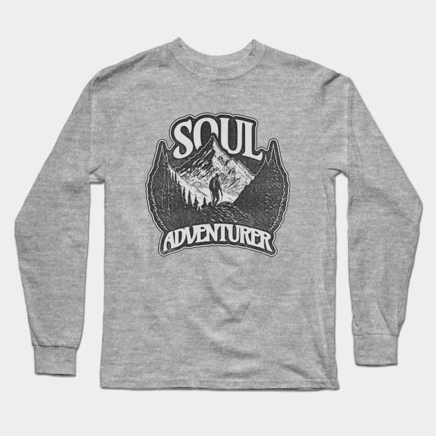 Vintage Retro Soul Adventurer Long Sleeve T-Shirt by metamorfatic